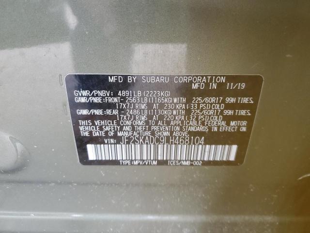 2020 SUBARU FORESTER JF2SKADC9LH468104