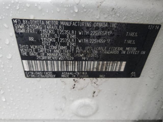 2015 TOYOTA RAV4 XLE - 2T3RFREVXFW277029