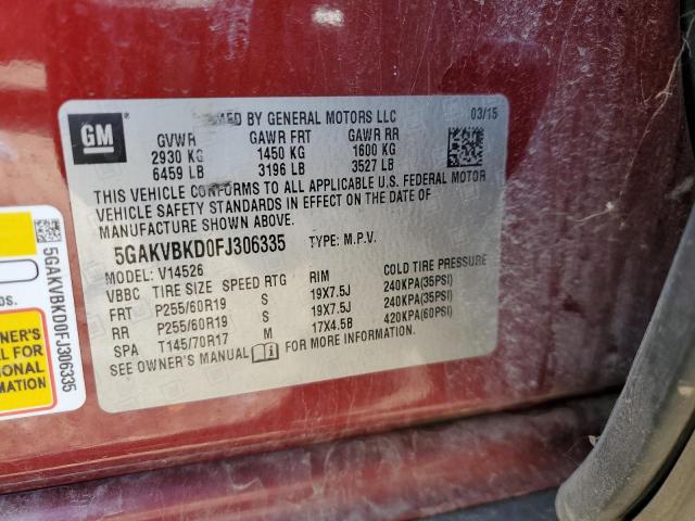 2015 BUICK ENCLAVE - 5GAKVBKD0FJ306335