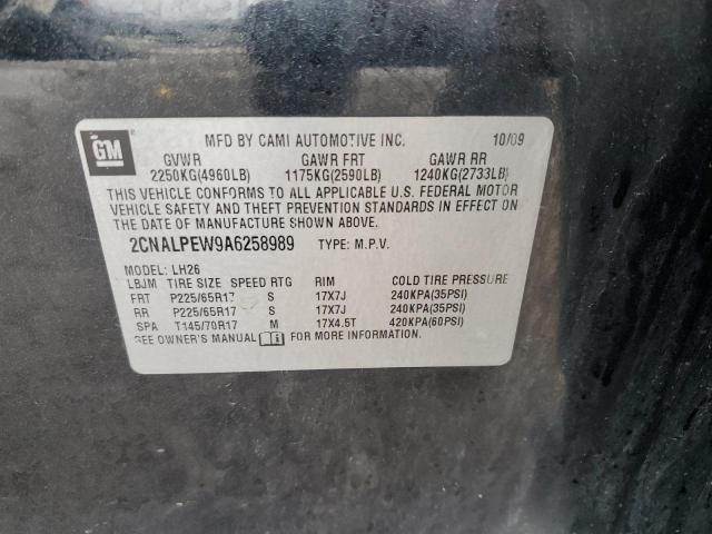 2CNALPEW9A6258989 2010 CHEVROLET EQUINOX