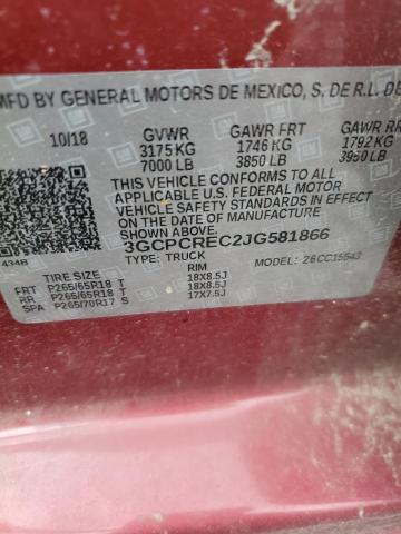 2018 CHEVROLET SILVERADO - 3GCPCREC2JG581866