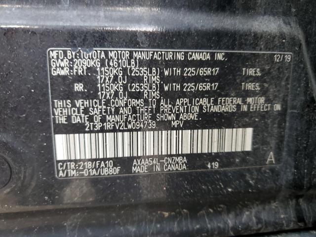 2020 TOYOTA RAV4 XLE - 2T3P1RFV2LW094739