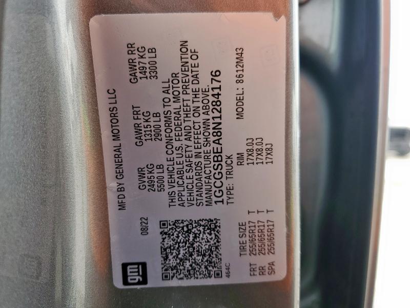 2022 CHEVROLET COLORADO - 1GCGSBEA8N1284176