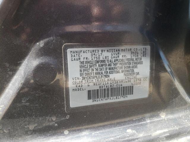 2018 NISSAN VERSA S - 3N1CN7APXJL817924