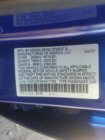 2021 HONDA ACCORD SPO - 1HGCV2F39MA017358