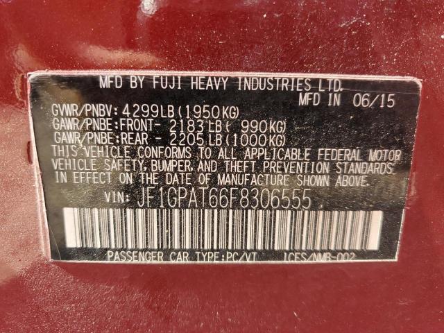 2015 SUBARU IMPREZA SP JF1GPAT66F8306555