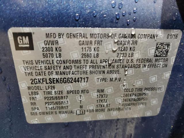 2016 GMC TERRAIN SL - 2GKFLSEK6G6244717
