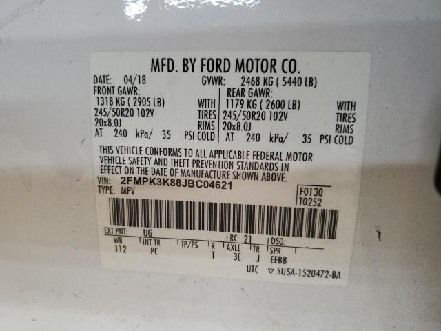 2018 FORD EDGE TITAN - 2FMPK3K88JBC04621