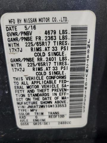 2016 NISSAN ROGUE S - JN8AT2MV1GW133553