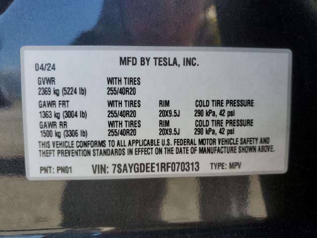 2024 TESLA MODEL Y - 7SAYGDEE1RF070313