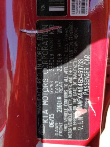 2016 KIA FORTE KNAFX4A64G5469733