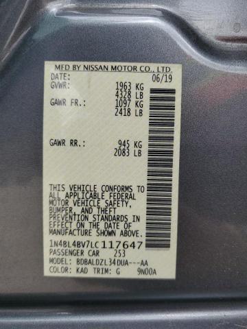 2020 NISSAN ALTIMA S - 1N4BL4BV7LC117647