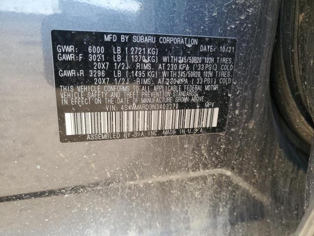 2022 SUBARU ASCENT TOU 4S4WMARD3N3403272