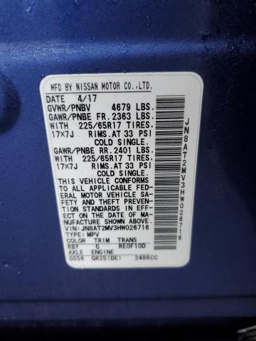 2017 NISSAN ROGUE S - JN8AT2MV3HW026716