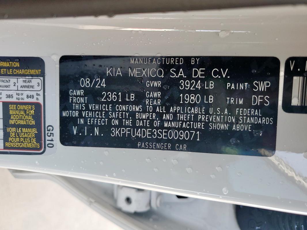 2025 KIA K4 EX - 3KPFU4DE3SE009071