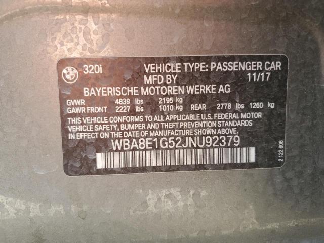 2018 BMW 320 I - WBA8E1G52JNU92379