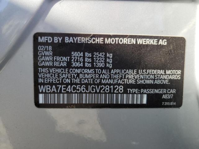 2018 BMW 740 XI WBA7E4C56JGV28128