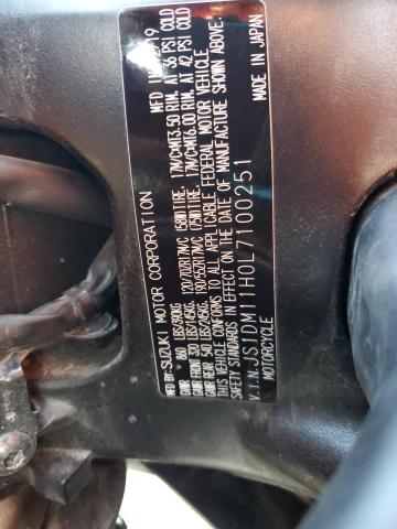 2020 SUZUKI GSX-R1000 JS1DM11H0L7100251