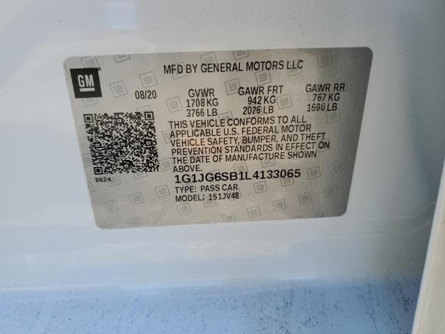 2020 CHEVROLET SONIC 1G1JG6SB1L4133065