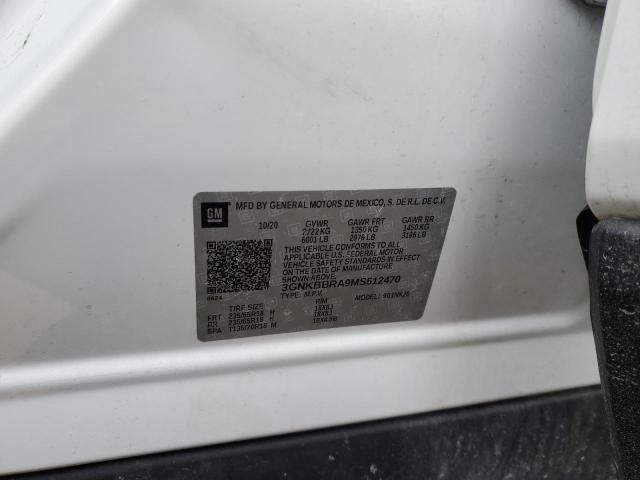2021 CHEVROLET BLAZER 1LT - 3GNKBBRA9MS512470