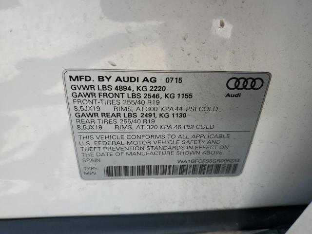 2016 AUDI Q3 PRESTIG - WA1GFCFS5GR005234