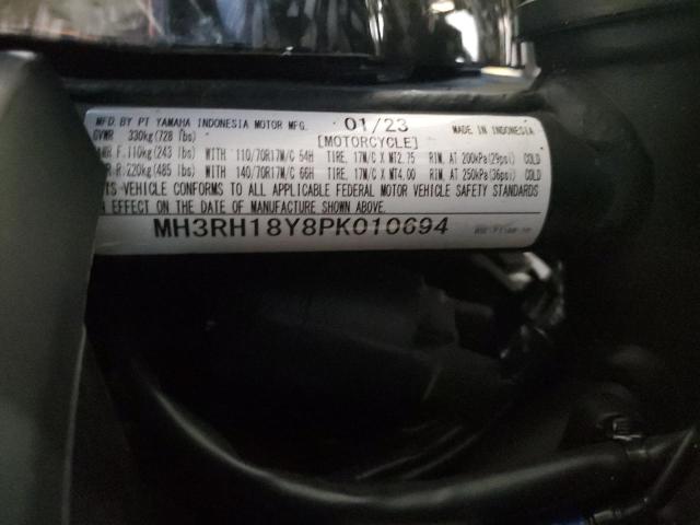 2023 YAMAHA YZFR3 A MH3RH18Y8PK010694