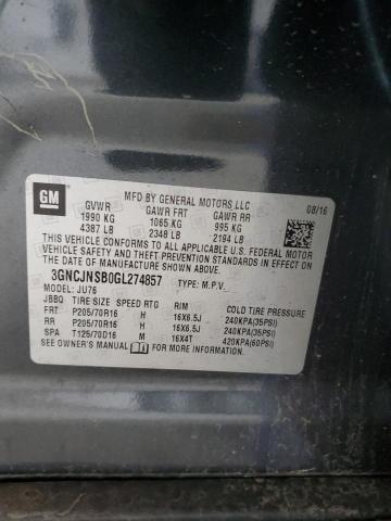 2016 CHEVROLET TRAX LS 3GNCJNSB0GL274857