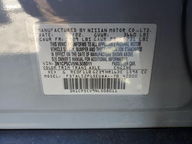2022 NISSAN KICKS SV - 3N1CP5CV9NL508011