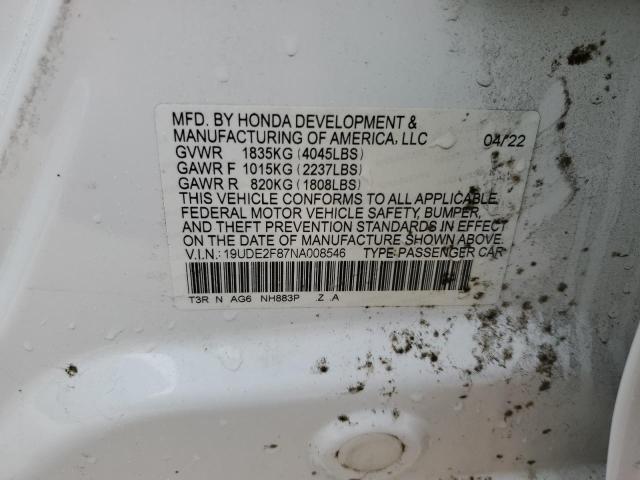 2022 ACURA ILX PREMIU - 19UDE2F87NA008546