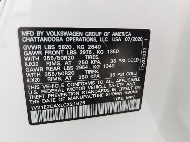 2020 VOLKSWAGEN ATLAS CROS - 1V21E2CAXLC221676