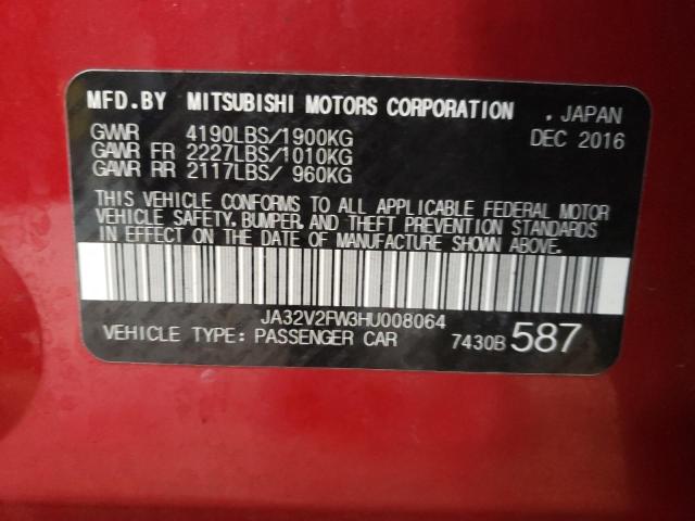 2017 MITSUBISHI LANCER ES JA32V2FW3HU008064