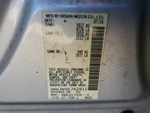 2016 NISSAN ALTIMA 2.5 - 1N4AL3AP1GC262911