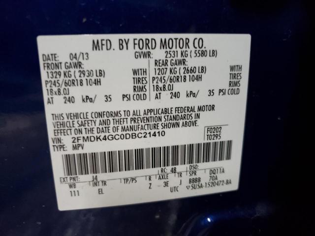2013 FORD EDGE SE - 2FMDK4GC0DBC21410