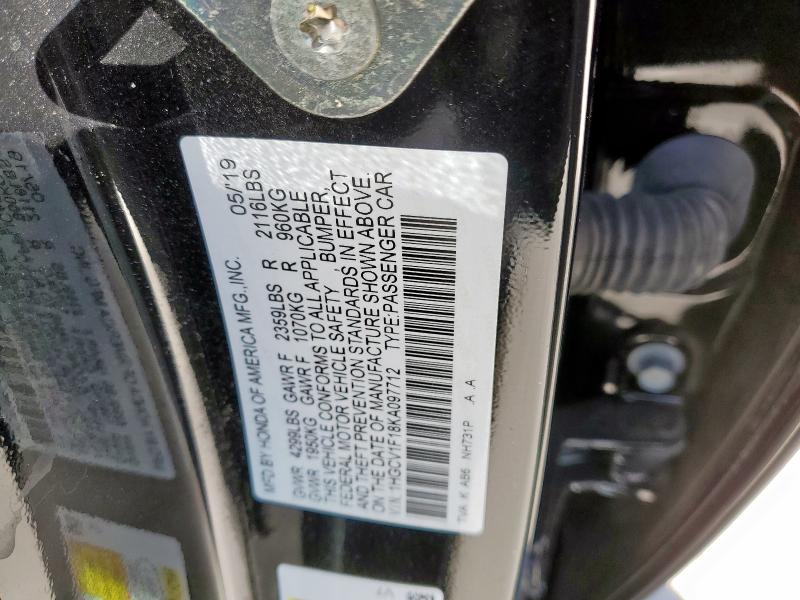 2019 HONDA ACCORD LX - 1HGCV1F18KA097712