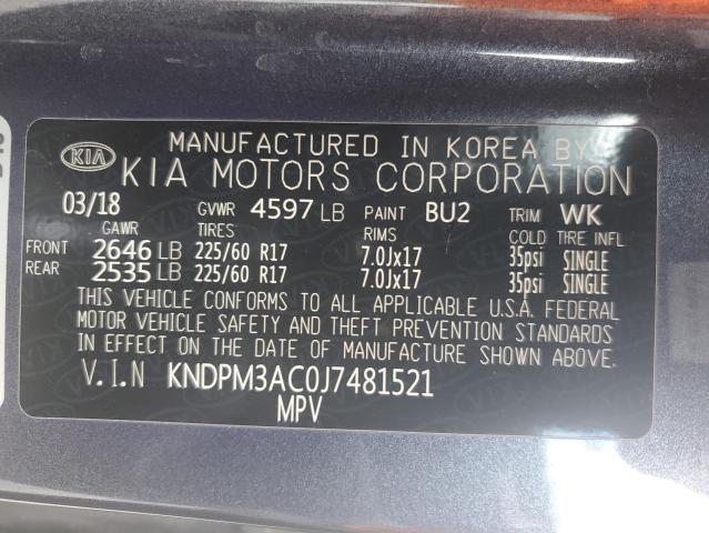 2018 KIA SPORTAGE L - KNDPM3AC0J7481521