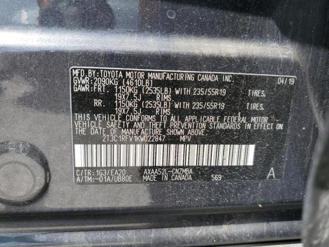 2019 TOYOTA RAV4 XLE P - 2T3C1RFV1KW022847