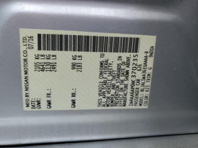 2017 NISSAN MAXIMA 3.5 - 1N4AA6AP0HC370235