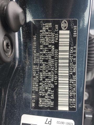 2017 TOYOTA CAMRY LE - 4T1BF1FK4HU313090
