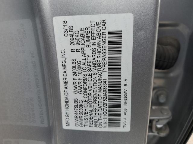 2018 HONDA ACCORD EXL - 1HGCV2F52JA038341