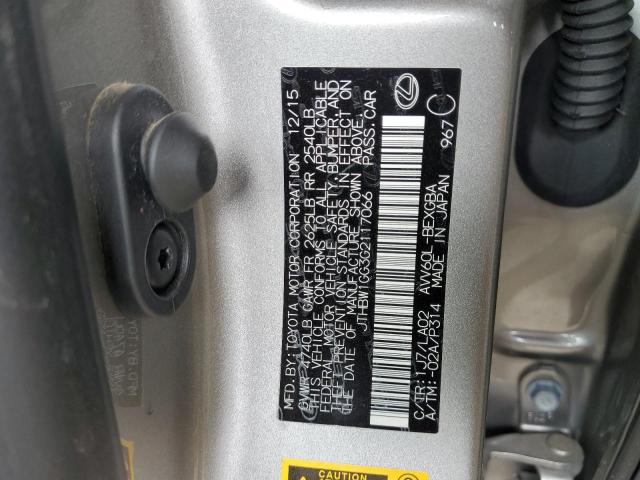 2016 LEXUS ES 300H JTHBW1GG3G2117066
