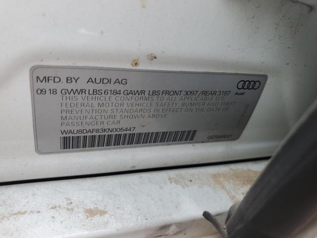 2019 AUDI A8 L WAU8DAF83KN005447