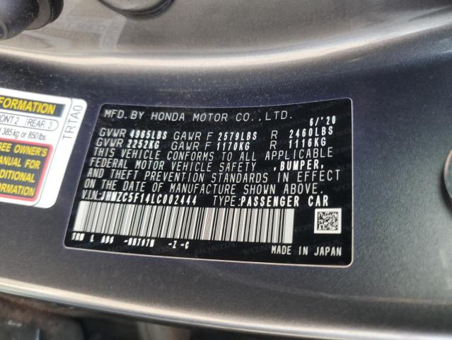 2020 HONDA CLARITY JHMZC5F14LC002444