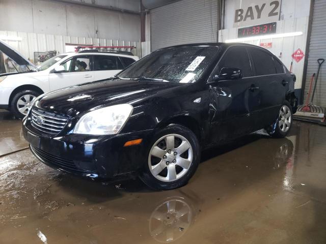 KIA OPTIMA LX 2008 black  gas KNAGE123485167096 photo #1
