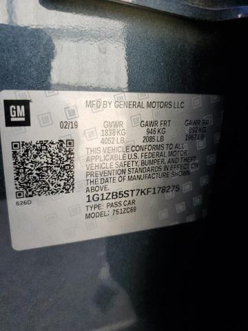 2019 CHEVROLET MALIBU LS - 1G1ZB5ST7KF178275