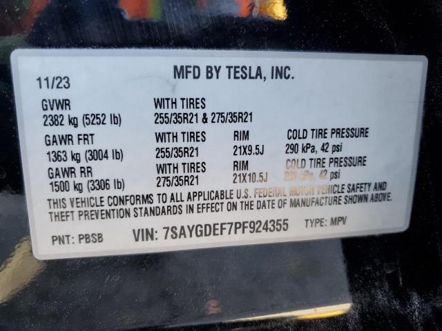 2023 TESLA MODEL Y - 7SAYGDEF7PF924355