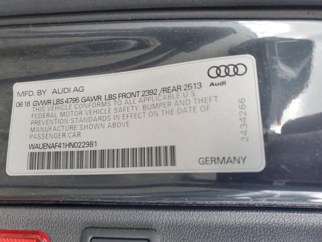 2017 AUDI A4 PREMIUM - WAUENAF41HN022981