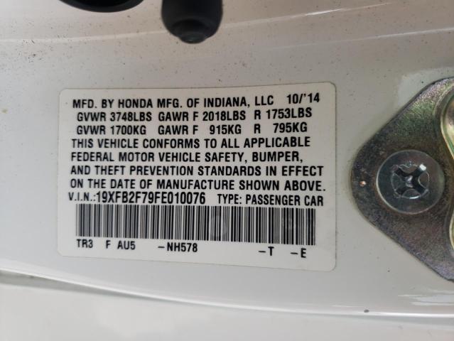 2015 HONDA CIVIC SE 19XFB2F79FE010076