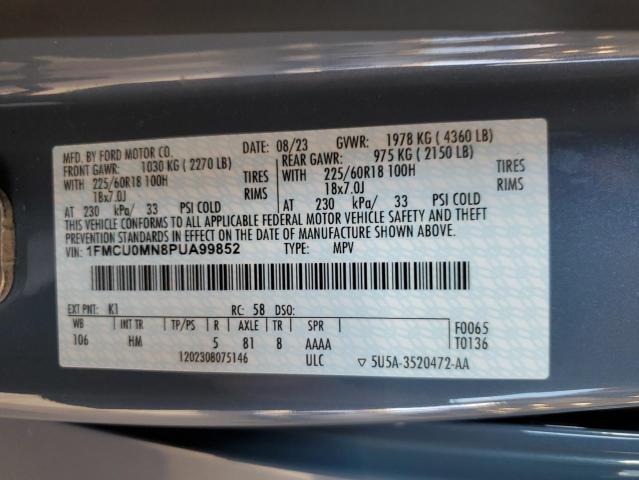 2023 FORD ESCAPE ST - 1FMCU0MN8PUA99852