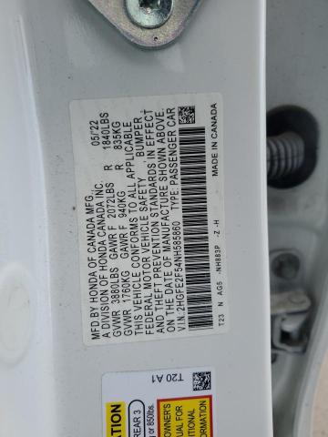 2022 HONDA CIVIC SPOR - 2HGFE2F54NH585860