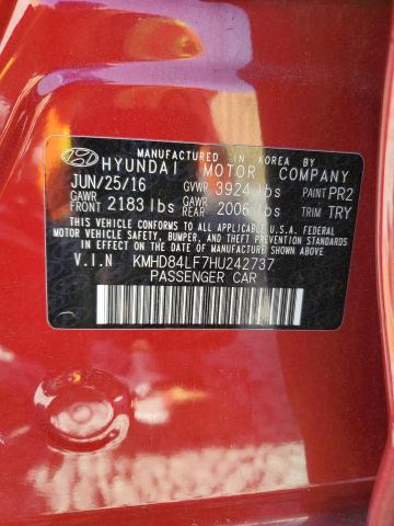 2017 HYUNDAI ELANTRA SE - KMHD84LF7HU242737